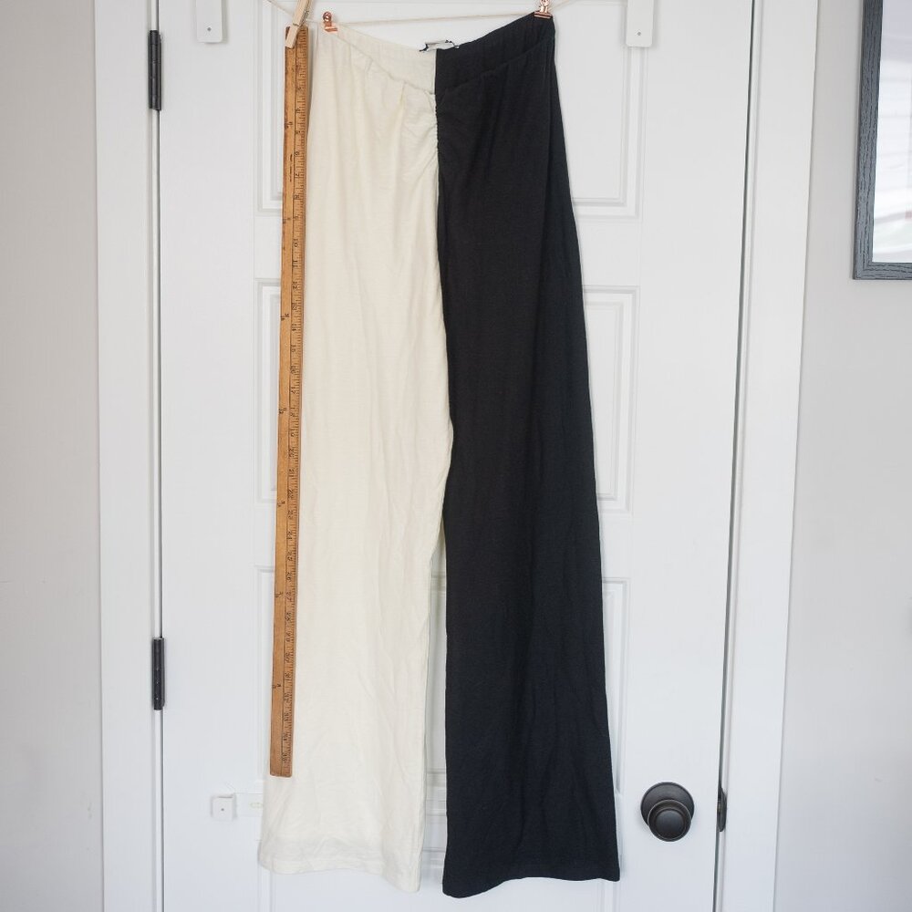 Paloma Wool Black and White Women's Cotton Wide Leg Pants M